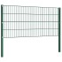 Panel de valla con postes hierro verde 3,4x0,8