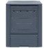 Compostadores de jardín 3 unidades gris 780 L 60x60x73