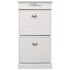 Mueble zapatero de madera de Paulownia blanco 50x28x98
