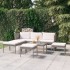 Set de muebles de jardín 6 pzas y cojines ratán sintético