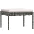 Set de muebles de jardín 6 pzas y cojines ratán sintético