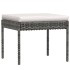 Set de muebles de jardín 6 pzas y cojines ratán sintético