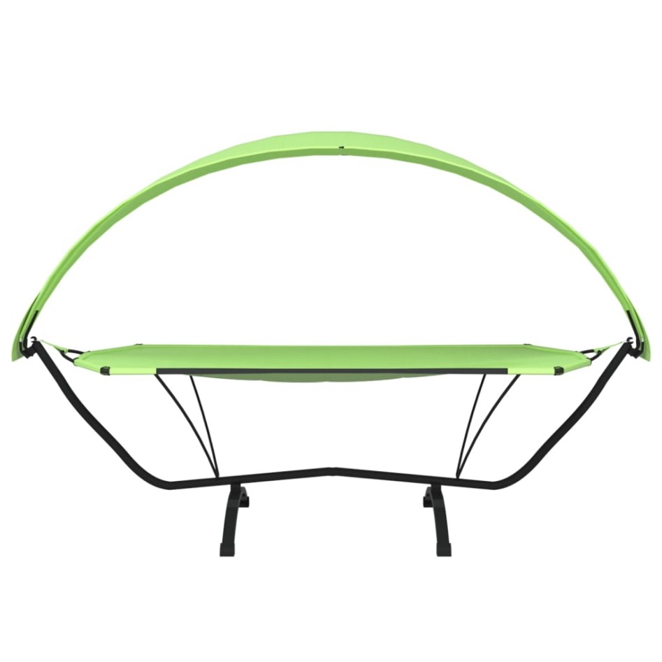 Tumbona de jardín con dosel de acero y tela oxford