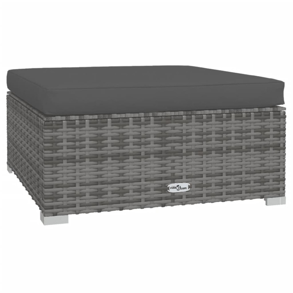 Set de muebles de jardín 4 pzas y cojines ratán sintético