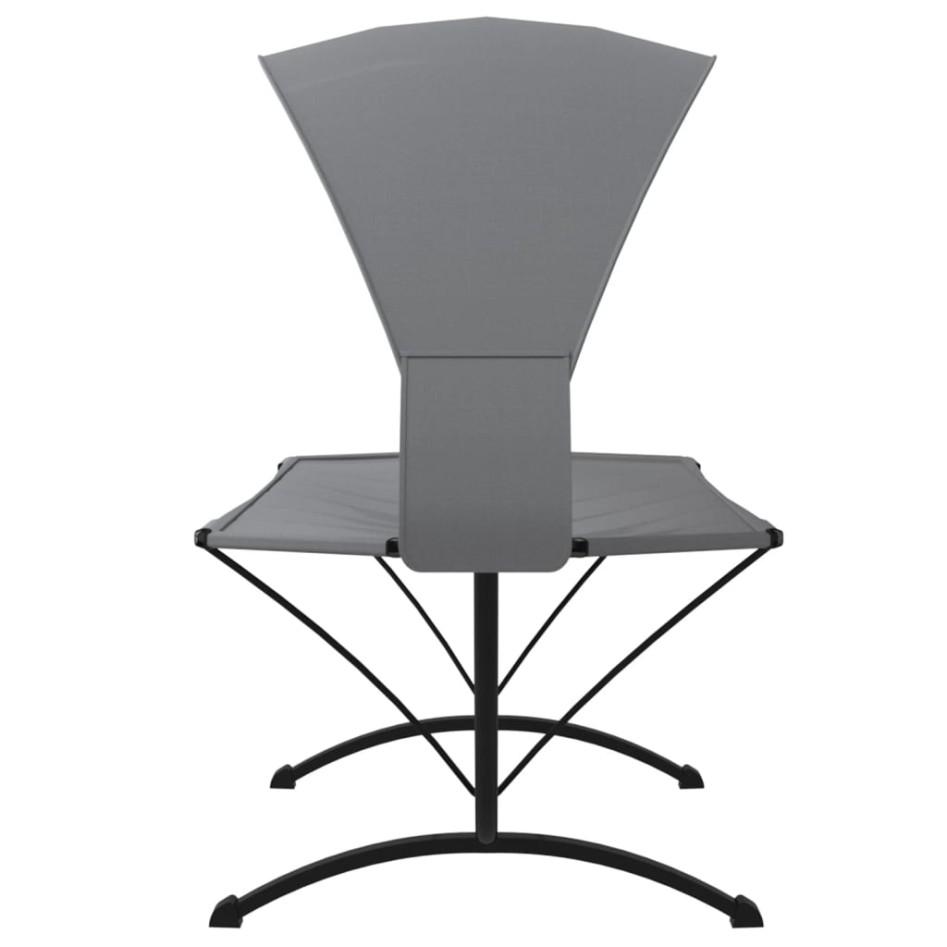 Tumbona de jardín con dosel de acero y tela oxford