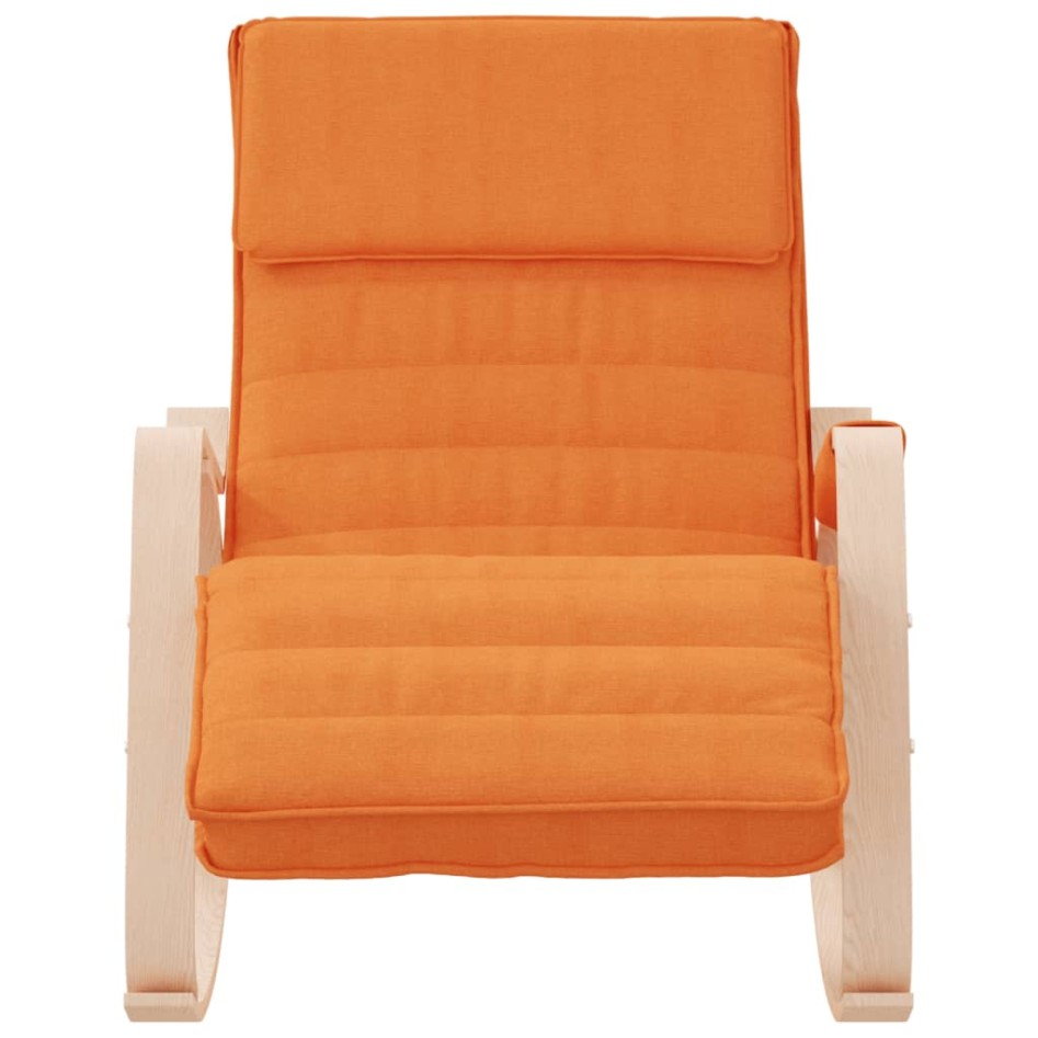 Silla mecedora de tela amarillo