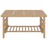 Set de muebles de jardín 2 piezas bambú con cojines gris