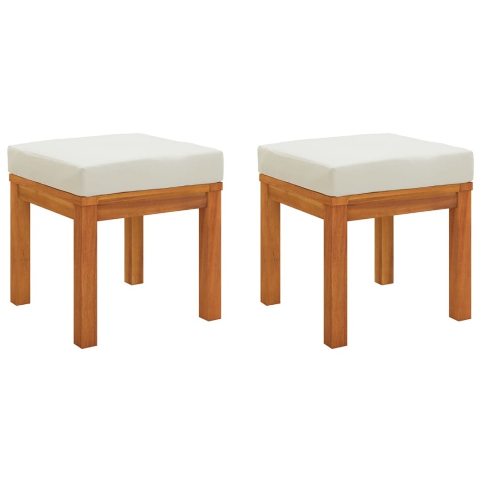 Set de comedor para jardín 3 piezas con cojines madera