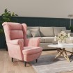 Sillón de terciopelo rosa
