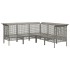Set de muebles de jardín 5 pzas y cojines ratán sintético