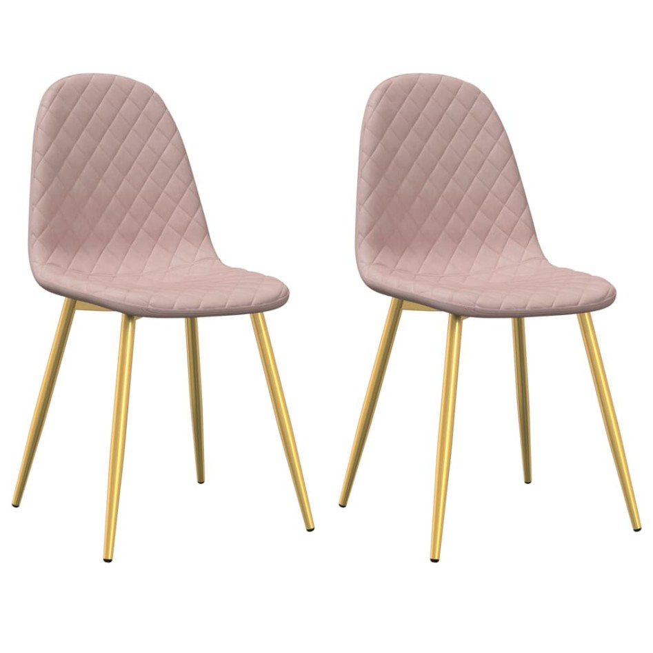 Sillas de comedor 2 unidades terciopelo