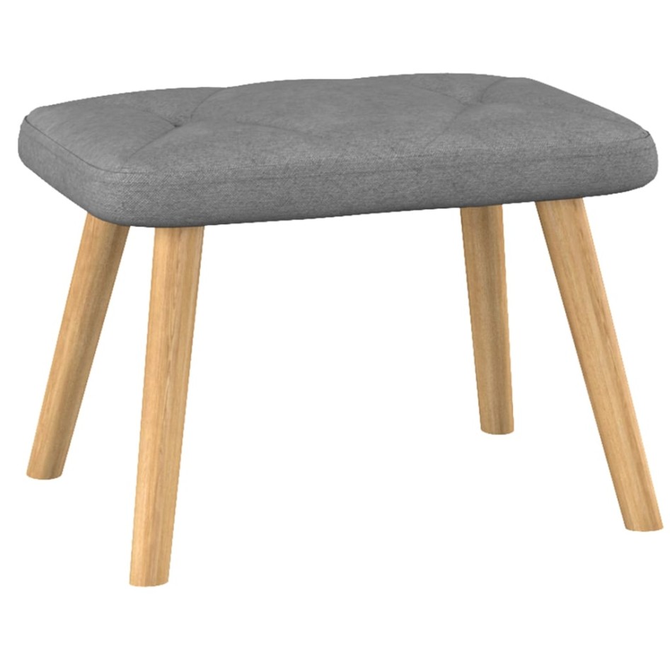 Silla mecedora con reposapiés tela gris