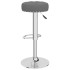 Taburetes de cocina 2 unidades tela gris