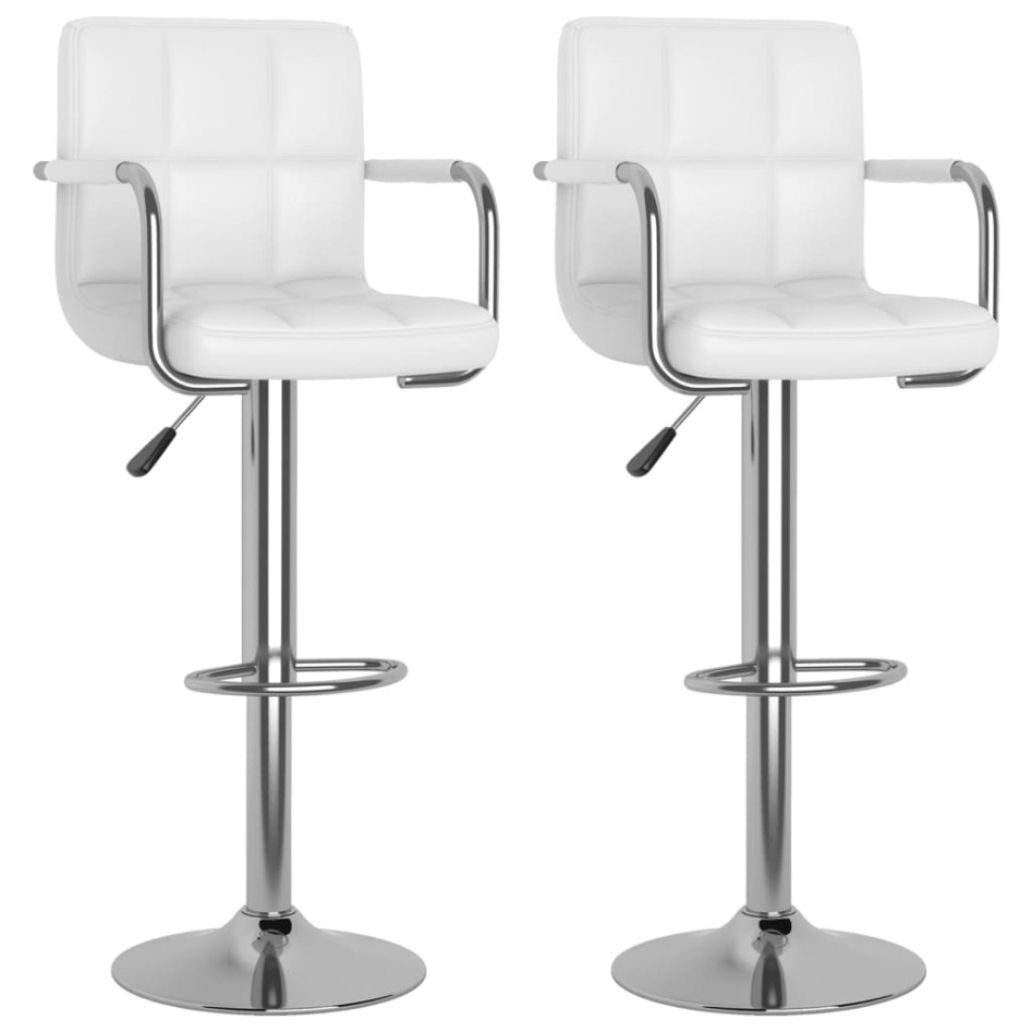 Taburetes de cocina 2 unidades cuero sintético