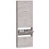 Mueble zapatero madera contrachapada gris hormigón 59x17x169
