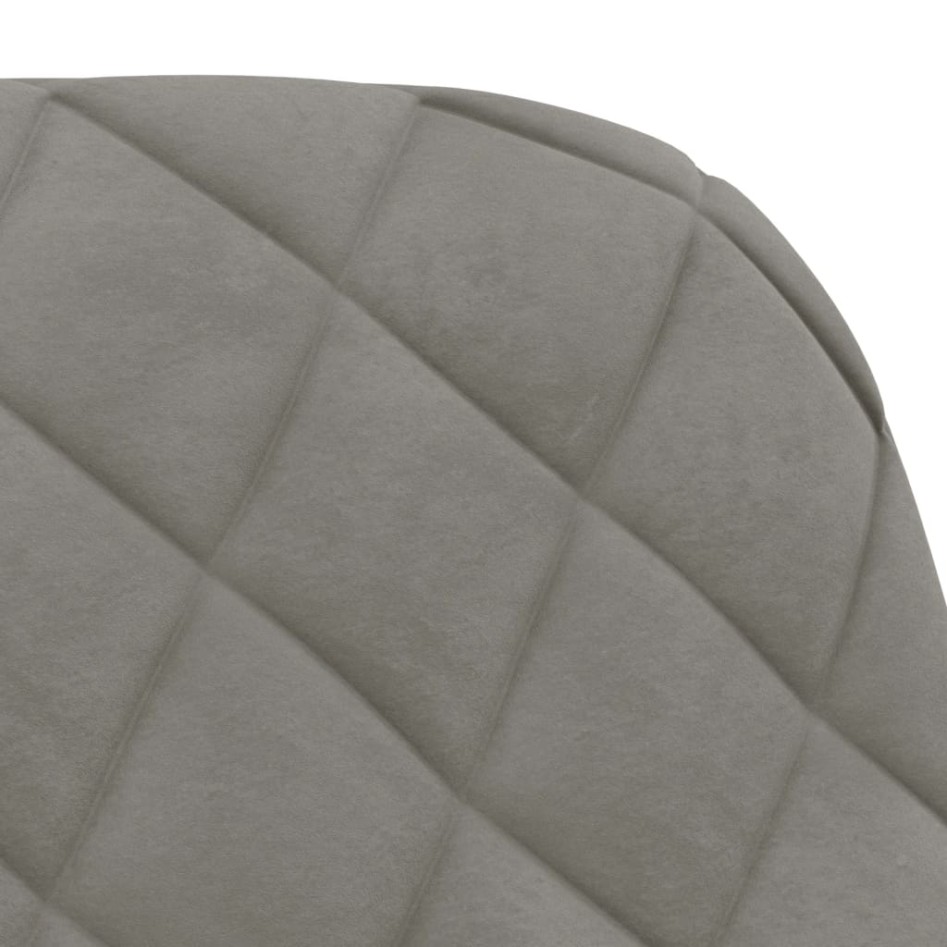 Sillas de comedor giratorias 2 uds de terciopelo gris