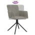 Sillas de comedor giratorias 2 uds de terciopelo gris