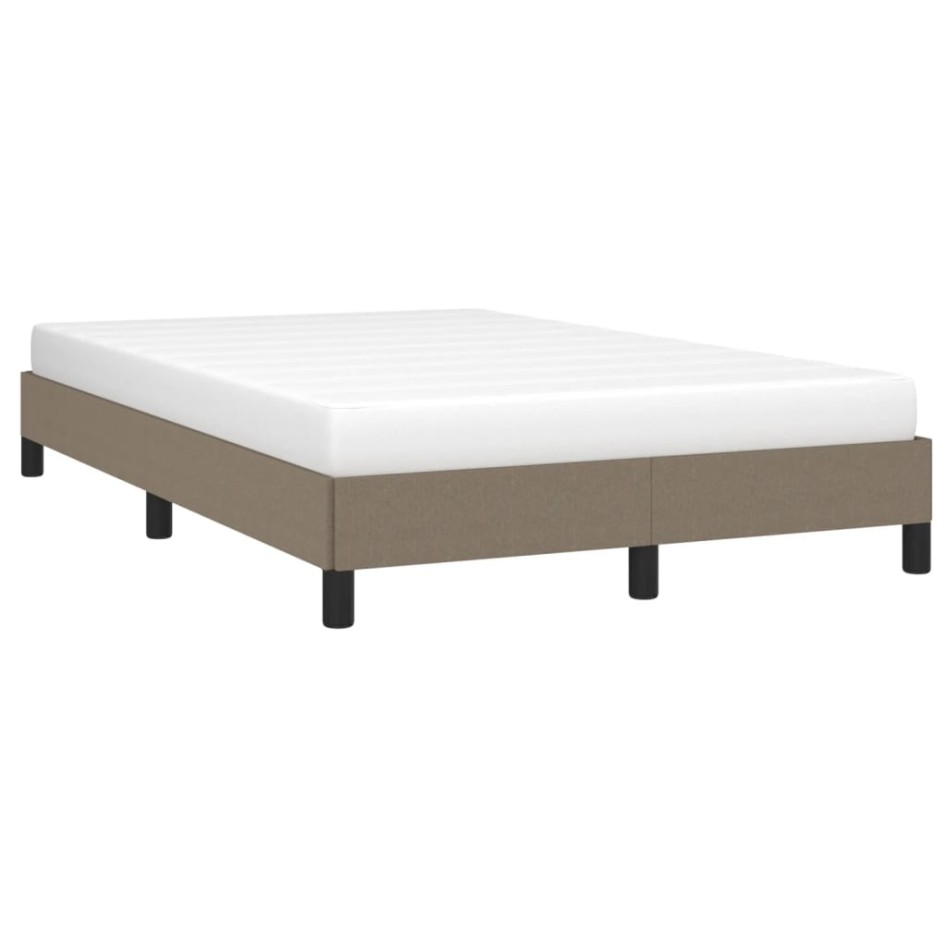 Estructura de cama de tela gris taupe 120x200