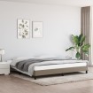 Estructura de cama de tela gris taupe 200x200 cm