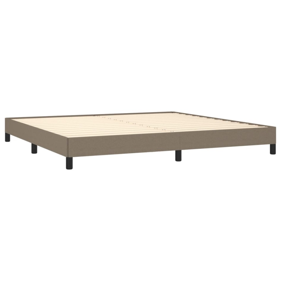 Estructura de cama de tela gris taupe 200x200