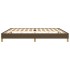 Estructura de cama tela marrón oscuro 200x200