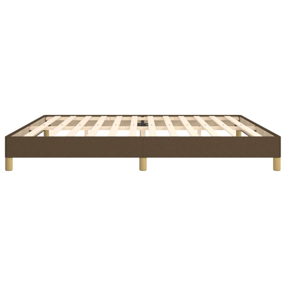 Estructura de cama tela marrón oscuro 200x200