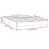 Estructura de cama de cuero sintético capuchino 140x200