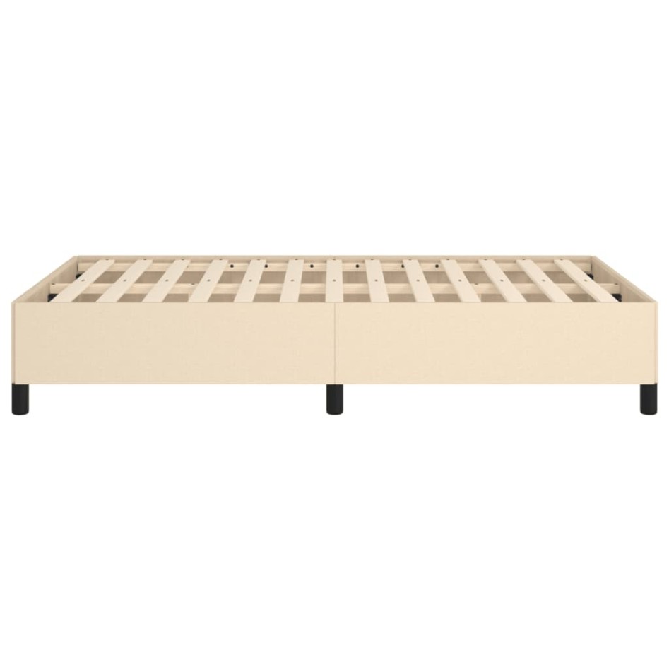 Estructura de cama de tela color crema 120x200
