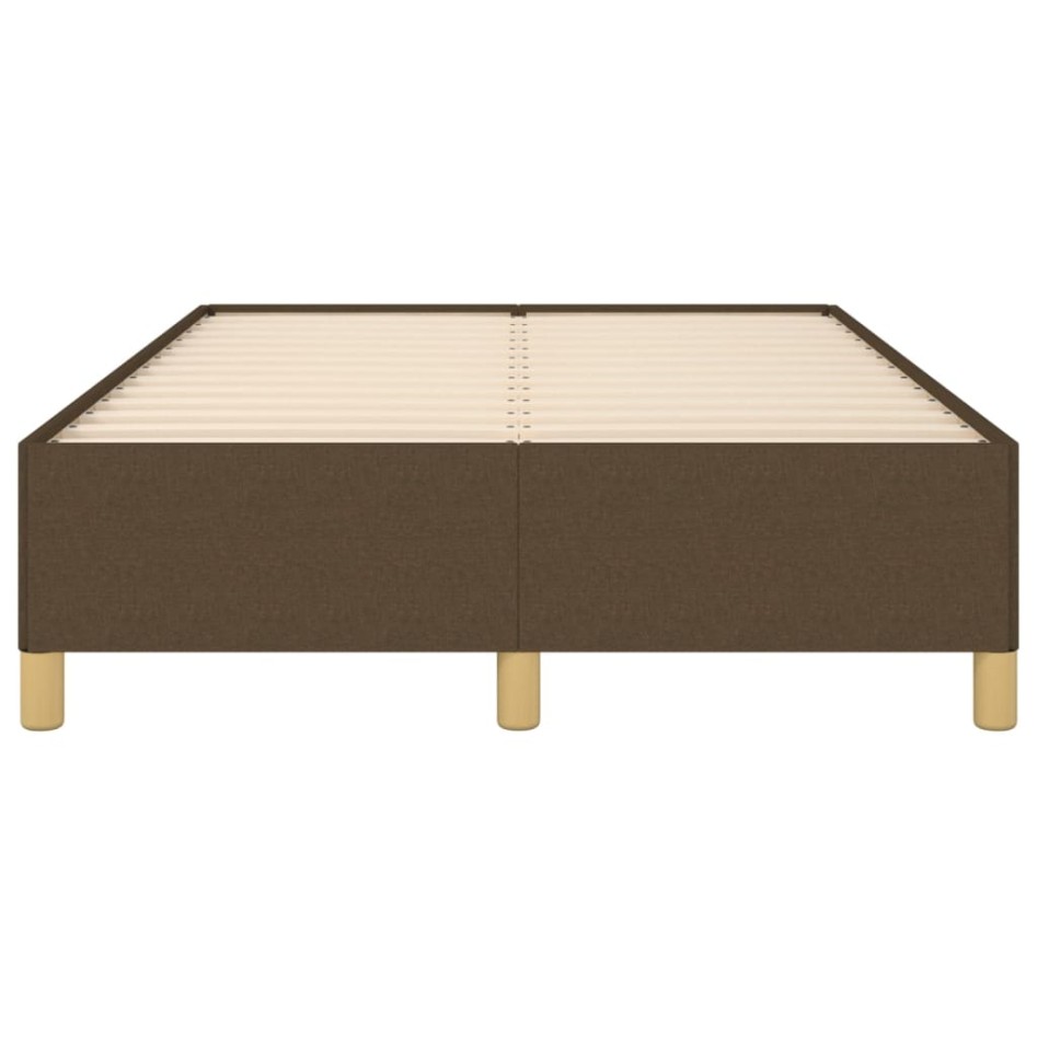Estructura de cama de tela marrón oscuro 120x200