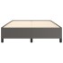 Estructura de cama de cuero sintético gris 140x190