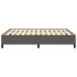 Estructura de cama de cuero sintético gris 140x190