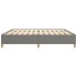 Estructura de cama tela gris oscuro 200x200