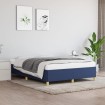 Estructura de cama de tela gris taupe azul 140x200 cm