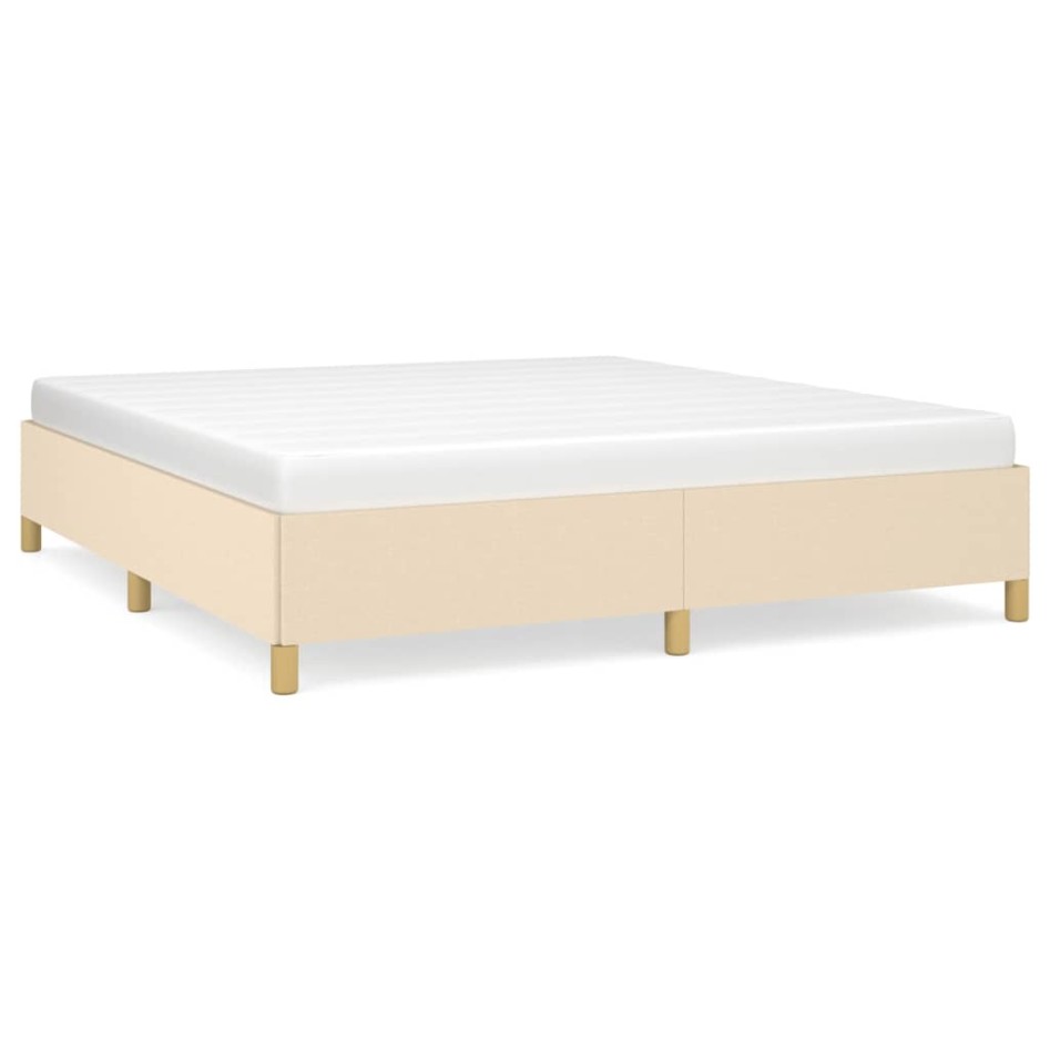 Estructura de cama tela color crema 180x200
