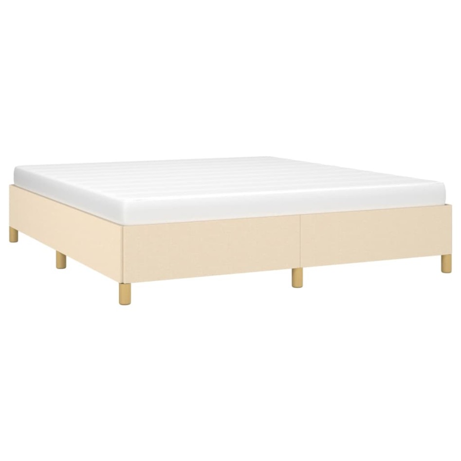 Estructura de cama tela color crema 180x200
