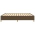 Estructura de cama tela marrón oscuro 180x200