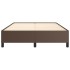 Estructura de cama de cuero sintético marrón 140x200