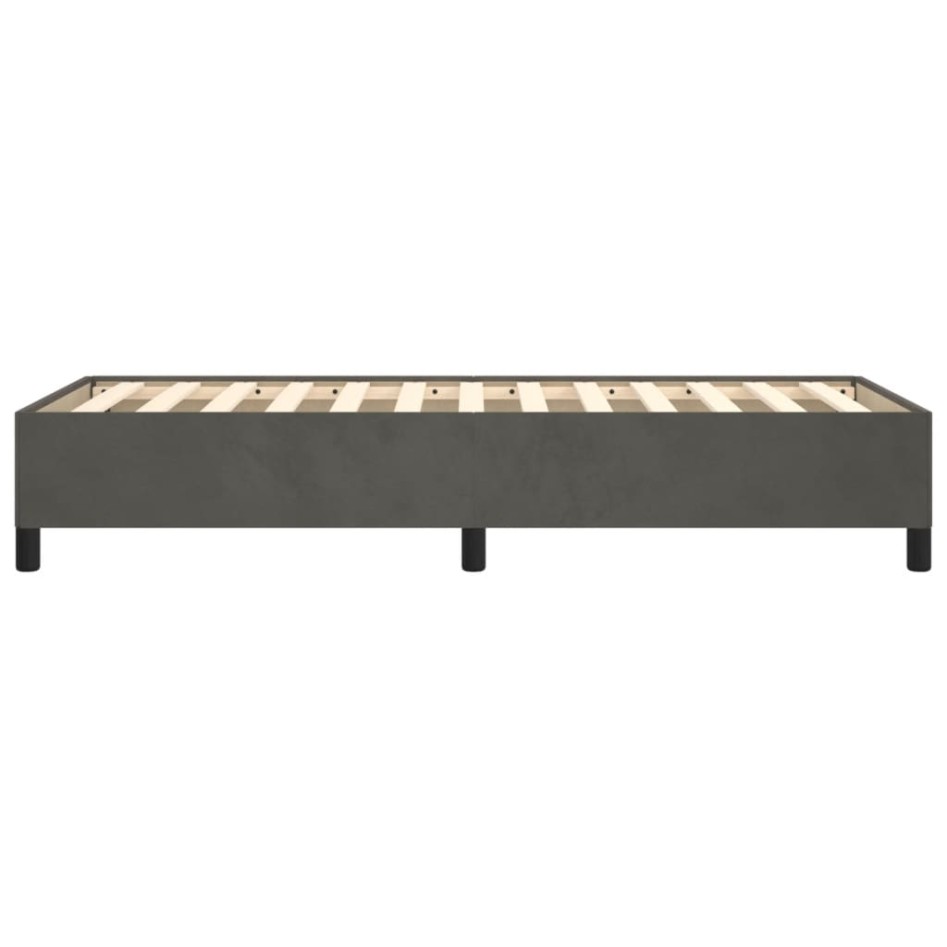 Estructura de cama de terciopelo gris oscuro 100x200