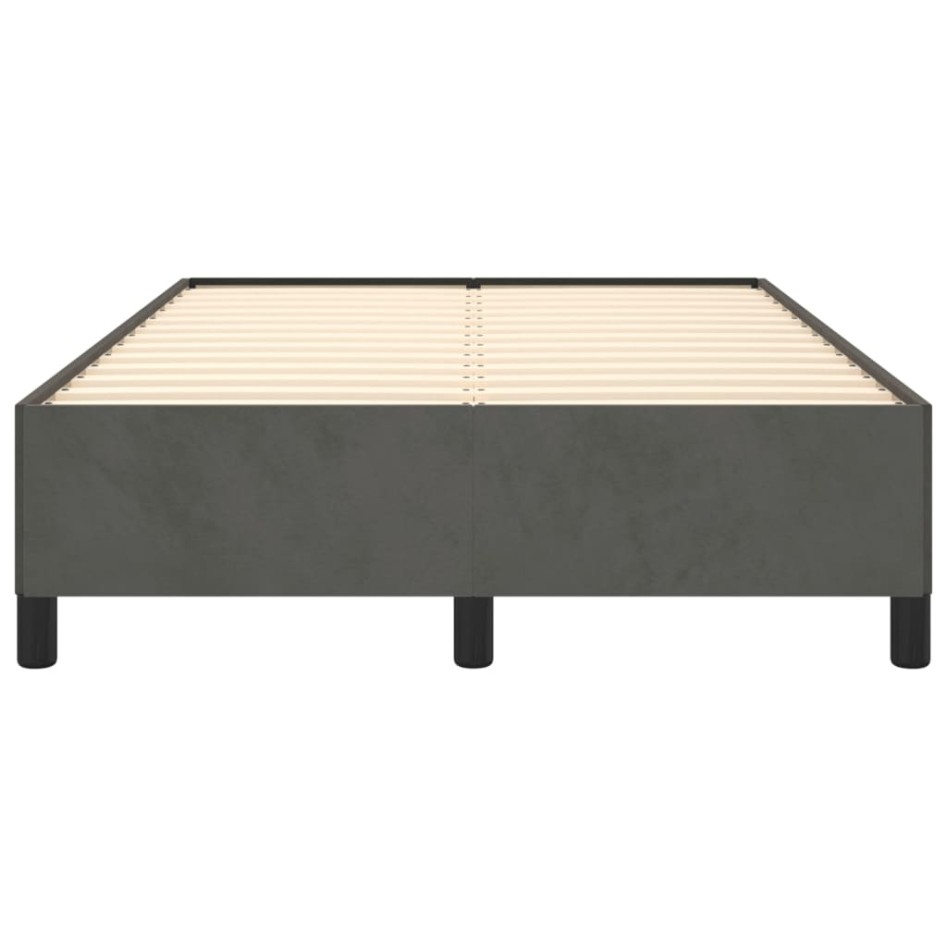 Estructura de cama de terciopelo gris oscuro 120x200