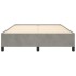 Estructura de cama de terciopelo gris claro 140x190