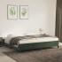 Estructura de cama de terciopelo verde 200x200