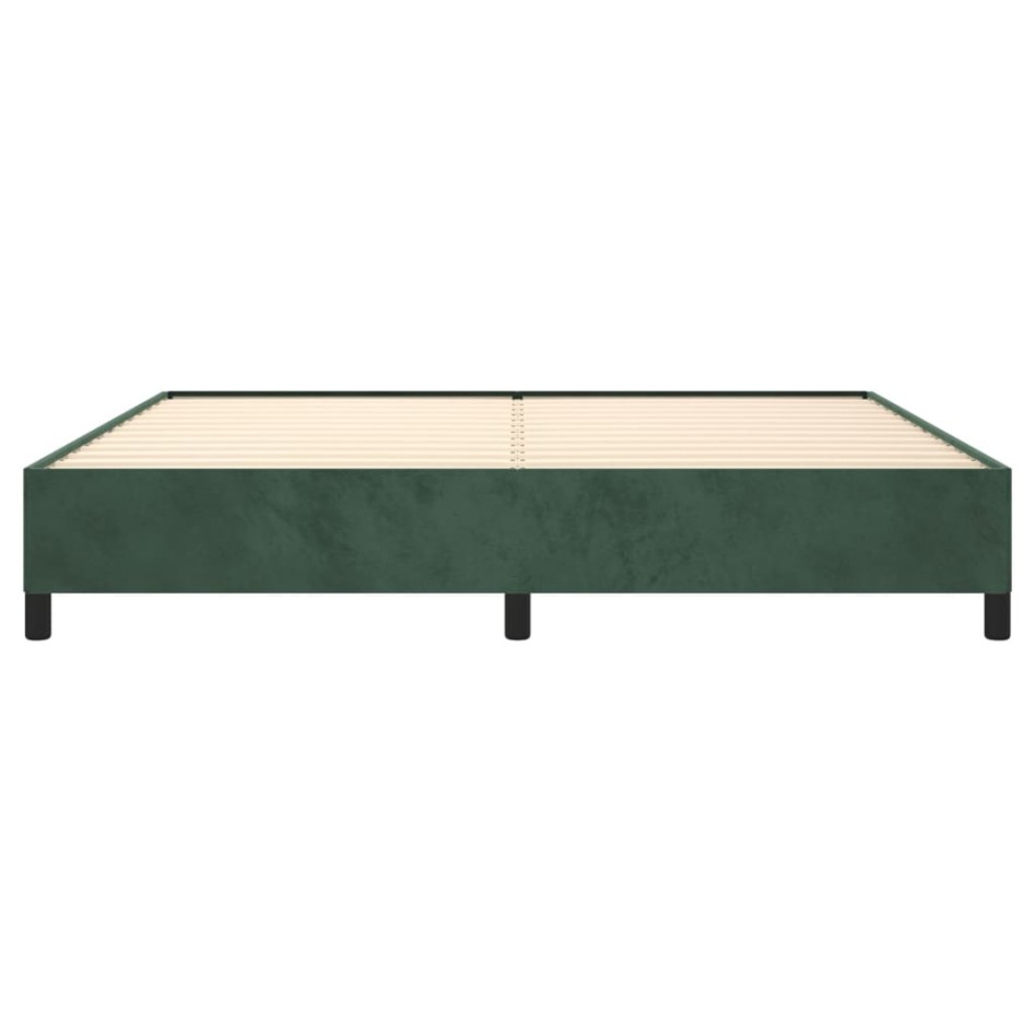Estructura de cama de terciopelo verde 200x200