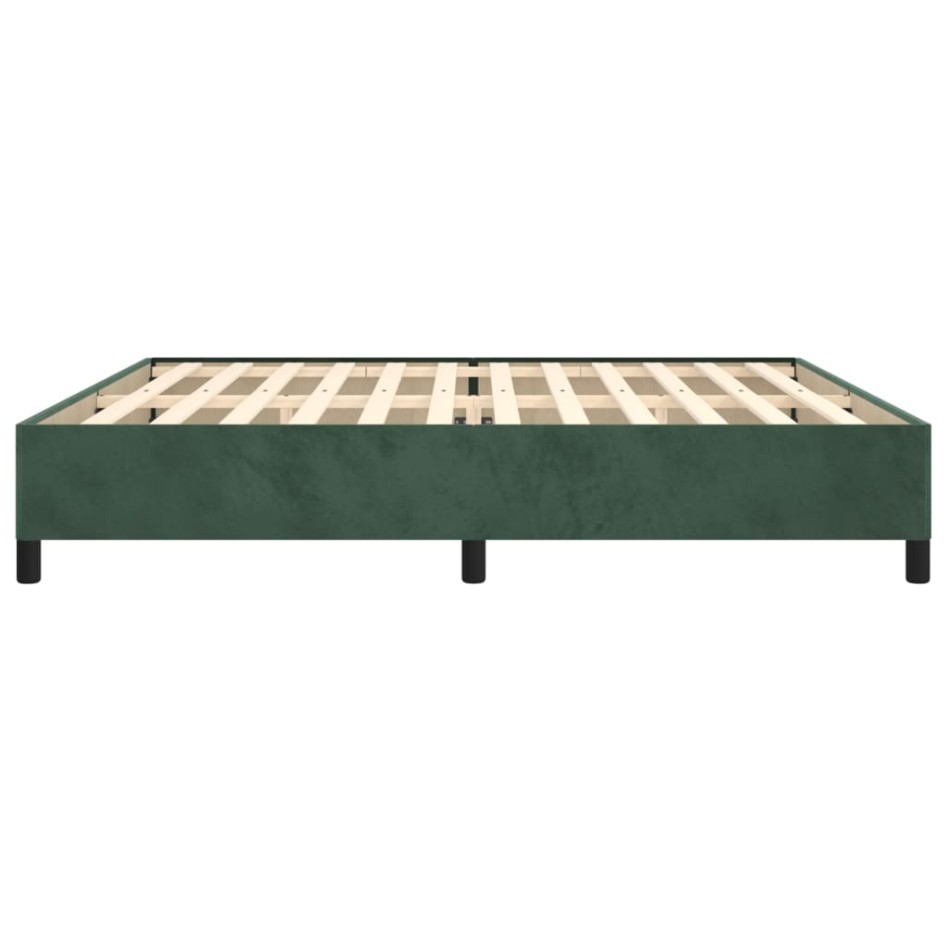 Estructura de cama de terciopelo verde 200x200