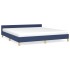 Estructura de cama con cabecero de tela azul 160x200