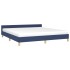 Estructura de cama con cabecero de tela azul 160x200