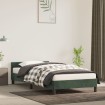 Estructura cama con cabecero terciopelo verde oscuro 90x200 cm