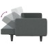 Sofá cama con cojines tela gris