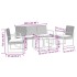 Set comedor de jardín 5 pzas y cojines PP aspecto ratán