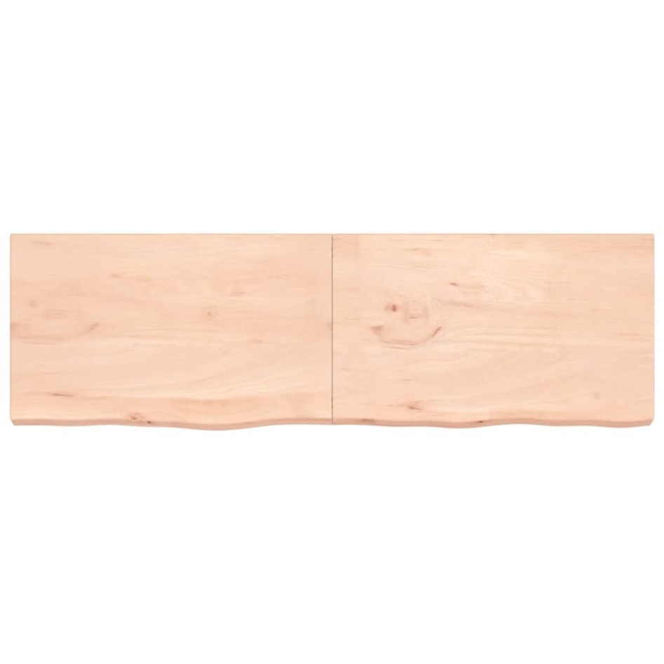 Estante de pared madera maciza roble sin tratar 200x60x(2-6)