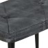 Mecedora con taburete reposapiés lona negro